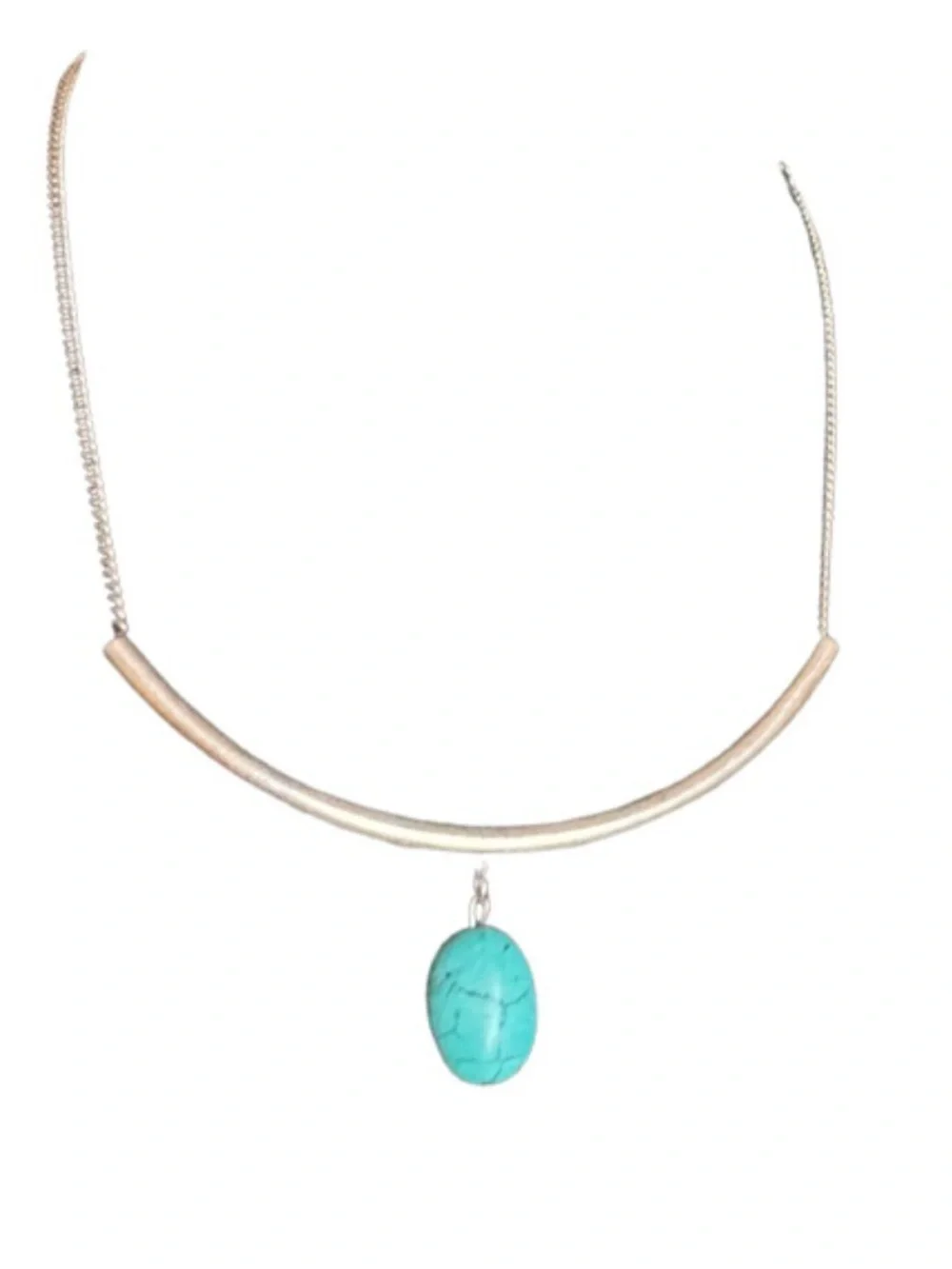 Authentic Black Web Turquoise Necklace